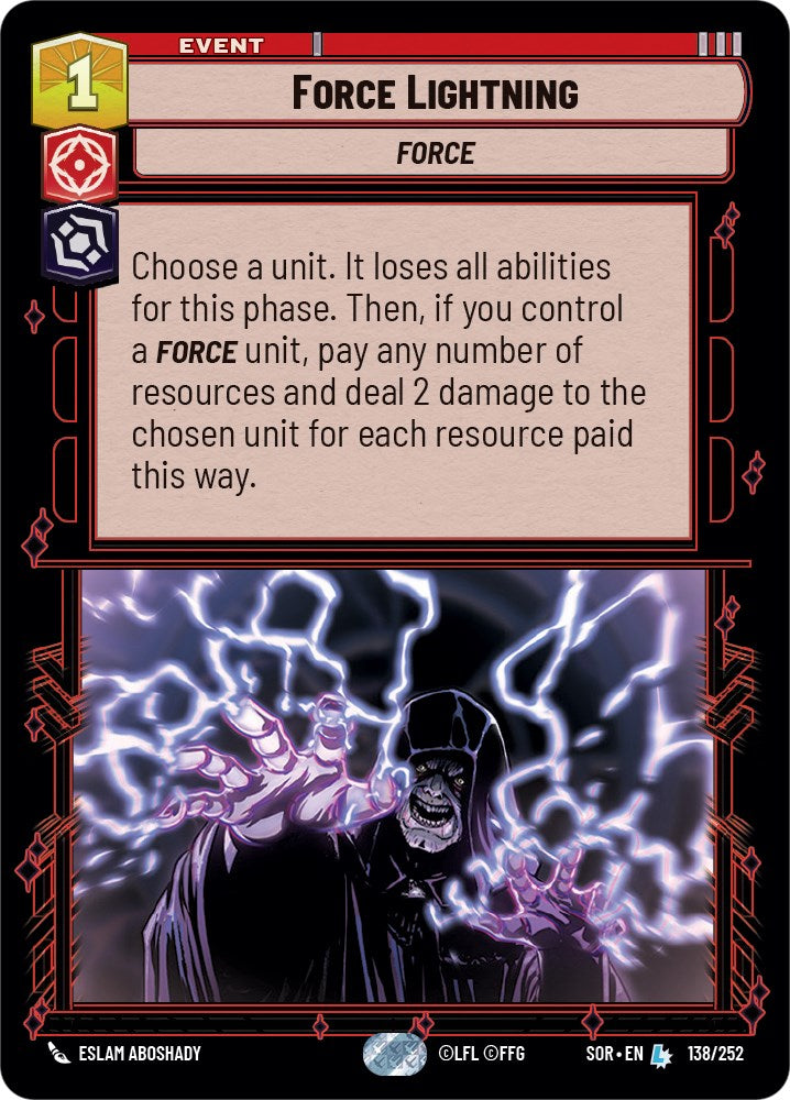 Force Lightning (138/252) [Spark of Rebellion] | Tabernacle Games