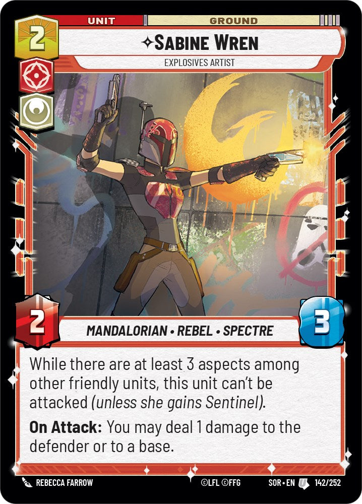 Sabine Wren - Explosives Artist (142/252) [Spark of Rebellion] | Tabernacle Games