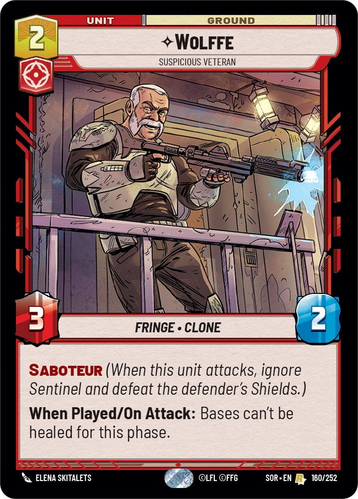 Wolffe - Suspicious Veteran (160/252) [Spark of Rebellion] | Tabernacle Games