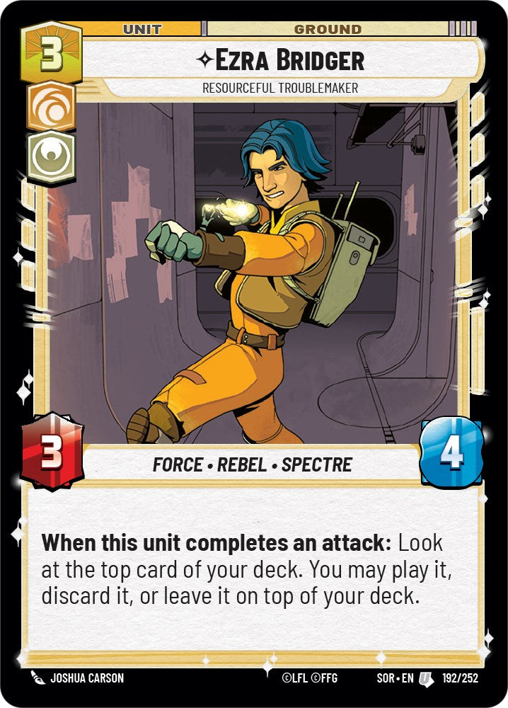 Ezra Bridger - Resourceful Troublemaker (192/252) [Spark of Rebellion] | Tabernacle Games