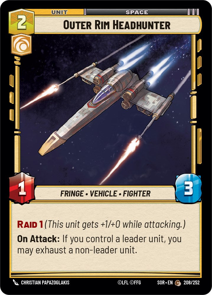 Outer Rim Headhunter (208/252) [Spark of Rebellion] | Tabernacle Games