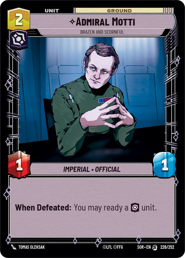 Admiral Motti - Brazen and Scornful (226/252) [Spark of Rebellion] | Tabernacle Games