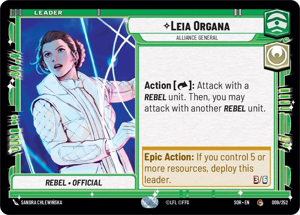 Leia Organa - Alliance General (009/252) [Spark of Rebellion] | Tabernacle Games