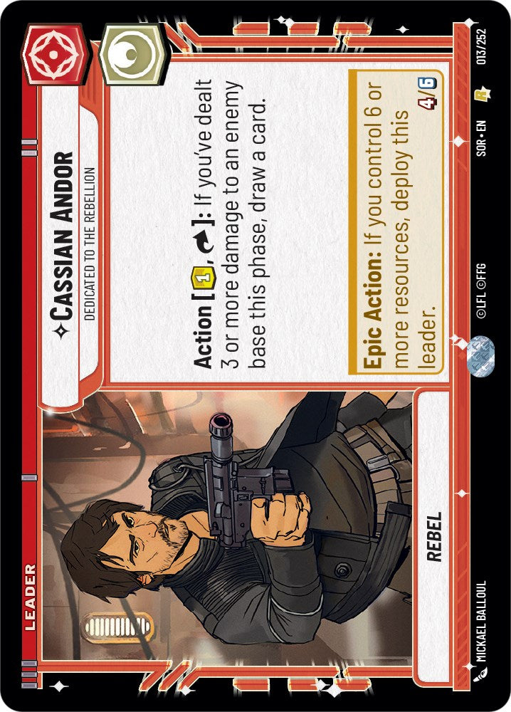 Cassian Andor - Dedicated to the Rebellion (013/252) [Spark of Rebellion] | Tabernacle Games