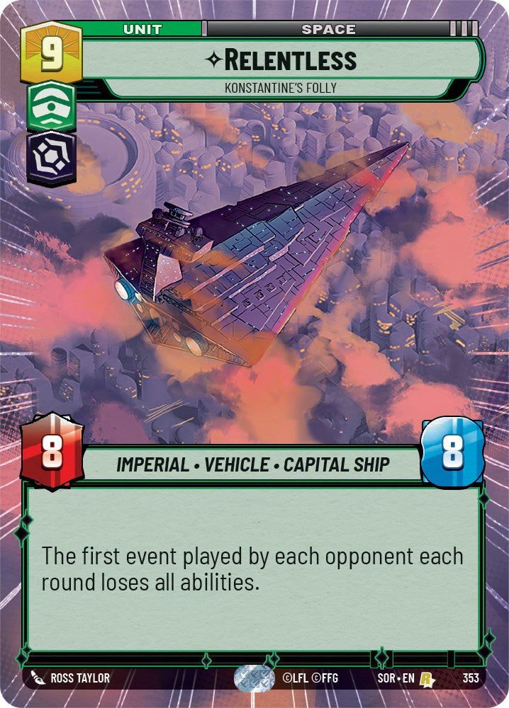 Relentless - Konstantine's Folly (Hyperspace) (353) [Spark of Rebellion] | Tabernacle Games