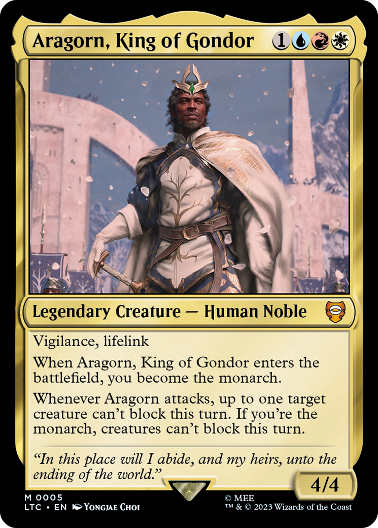 Aragorn, King of Gondor [The Lord of the Rings: Tales of Middle-Earth Commander] | Tabernacle Games