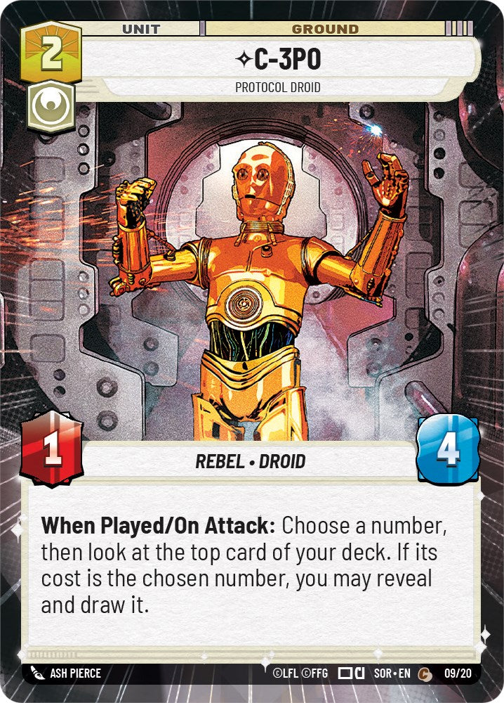 C-3PO - Protocol Droid (Hyperspace) (Weekly Play Promo) (9/20) [Spark of Rebellion Promos] | Tabernacle Games