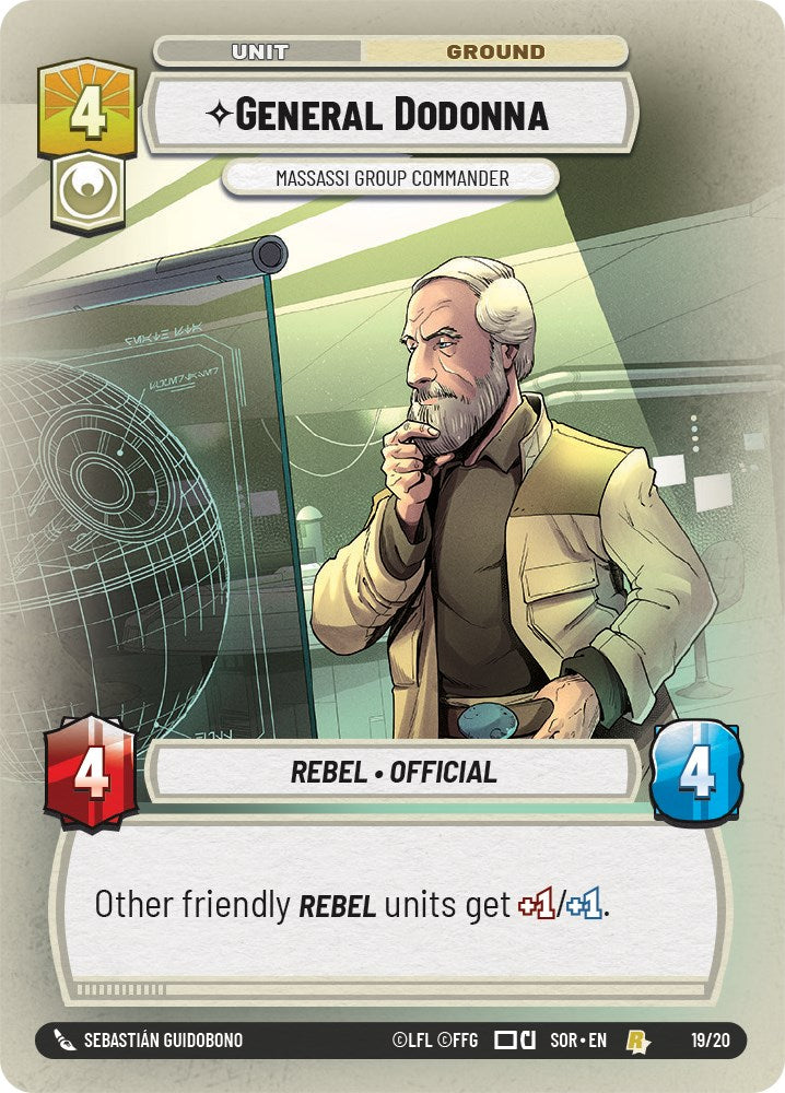 General Dodonna - Massassi Group Commander (Weekly Play Promo) (19/20) [Spark of Rebellion Promos] | Tabernacle Games