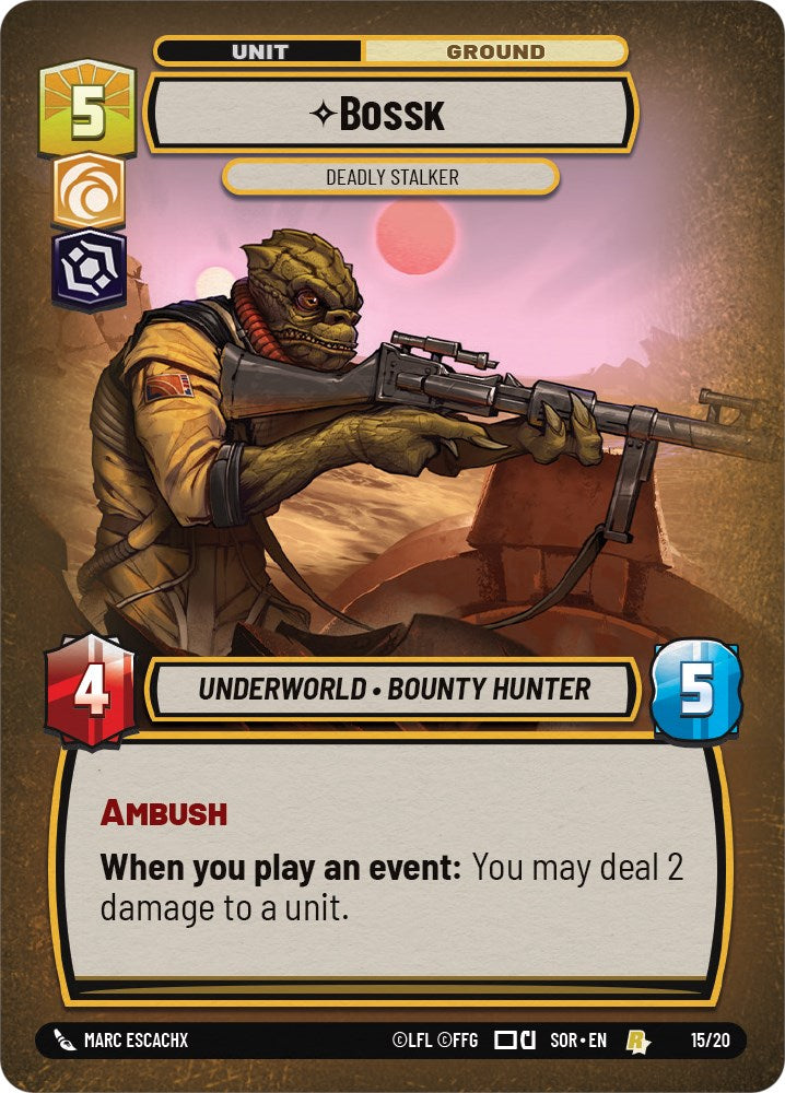 Bossk - Deadly Stalker (Weekly Play Promo) (15/20) [Spark of Rebellion Promos] | Tabernacle Games