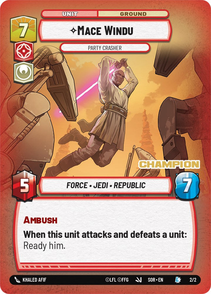 Mace Windu - Party Crasher (Champion) (2/2) [Spark of Rebellion Promos] | Tabernacle Games