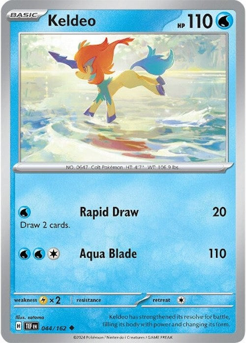 Keldeo (044/162) [Scarlet & Violet: Temporal Forces] | Tabernacle Games