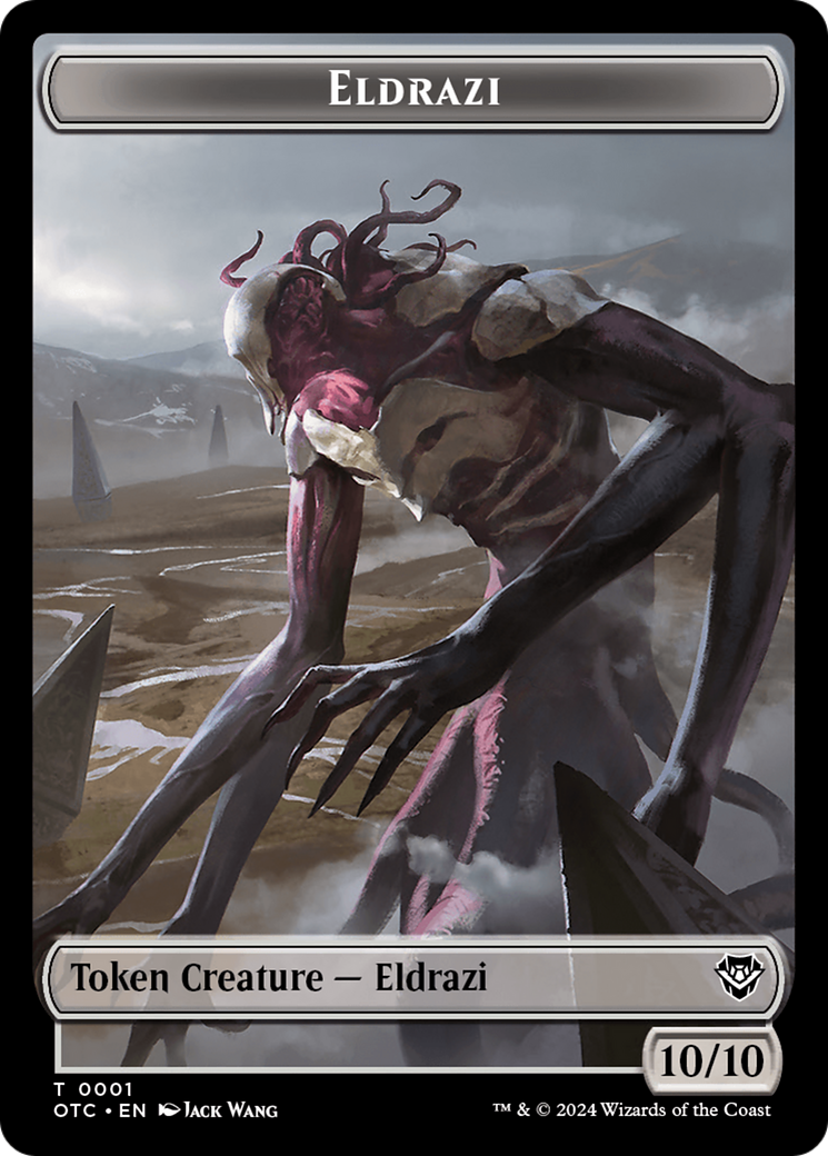 Eldrazi // Clue Double-Sided Token [Outlaws of Thunder Junction Commander Tokens] | Tabernacle Games