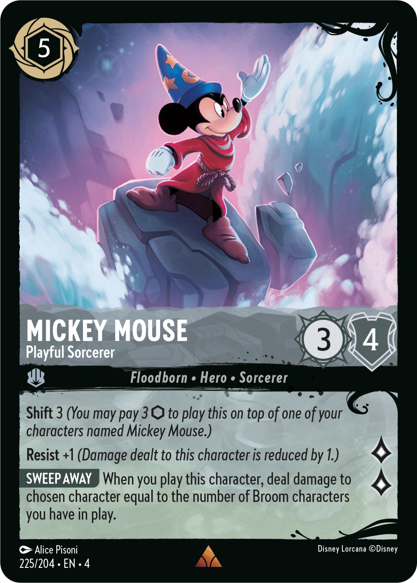 Mickey Mouse - Playful Sorcerer (225/204) (225/204) [Illumineer's Quest: Deep Trouble] | Tabernacle Games