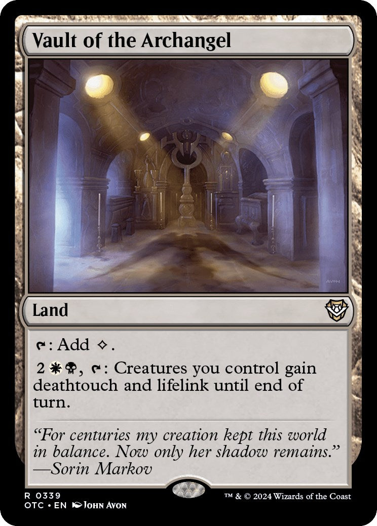 Vault of the Archangel [Outlaws of Thunder Junction Commander] | Tabernacle Games
