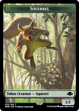 Zombie // Squirrel Double-Sided Token [Dominaria Remastered Tokens] | Tabernacle Games