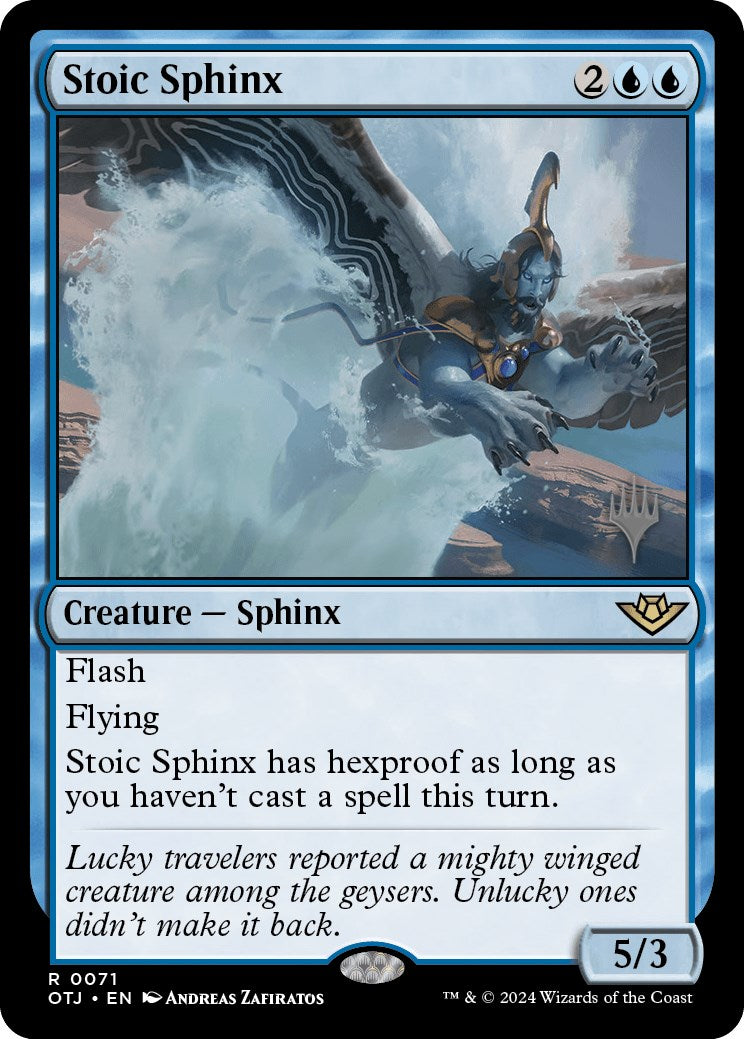 Stoic Sphinx (Promo Pack) [Outlaws of Thunder Junction Promos] | Tabernacle Games