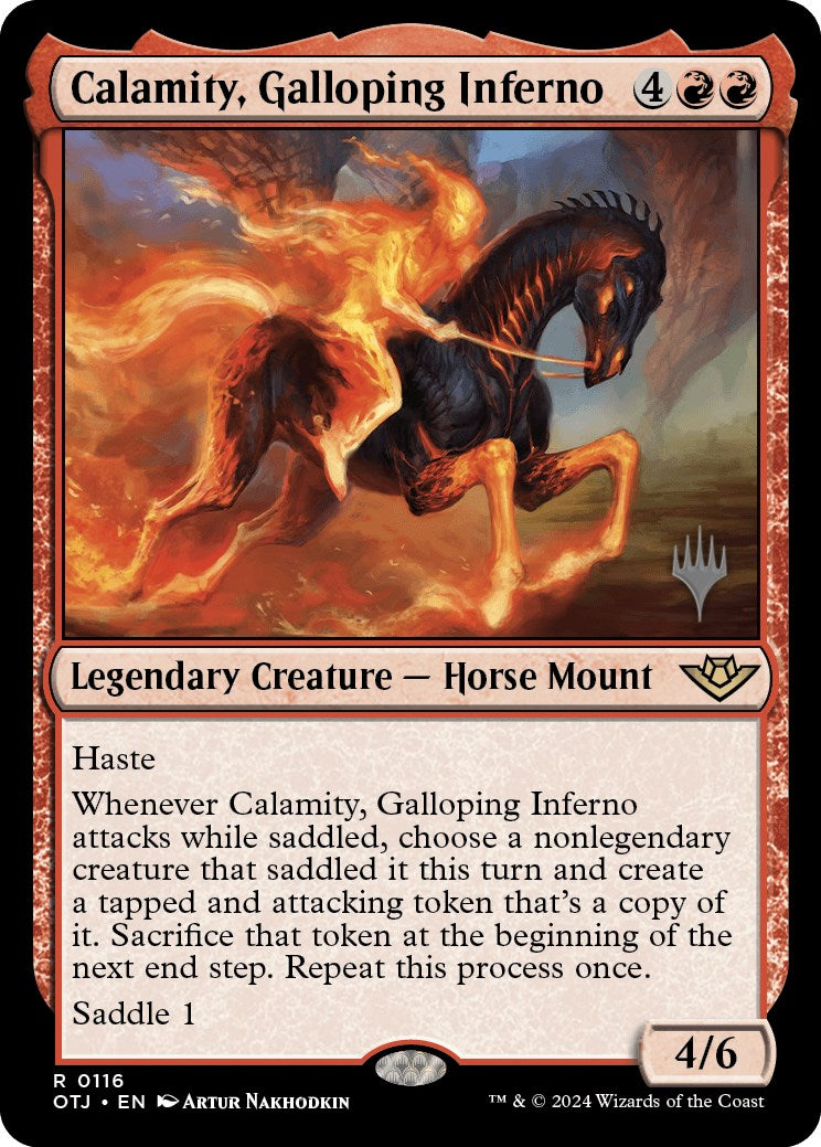 Calamity, Galloping Inferno (Promo Pack) [Outlaws of Thunder Junction Promos] | Tabernacle Games