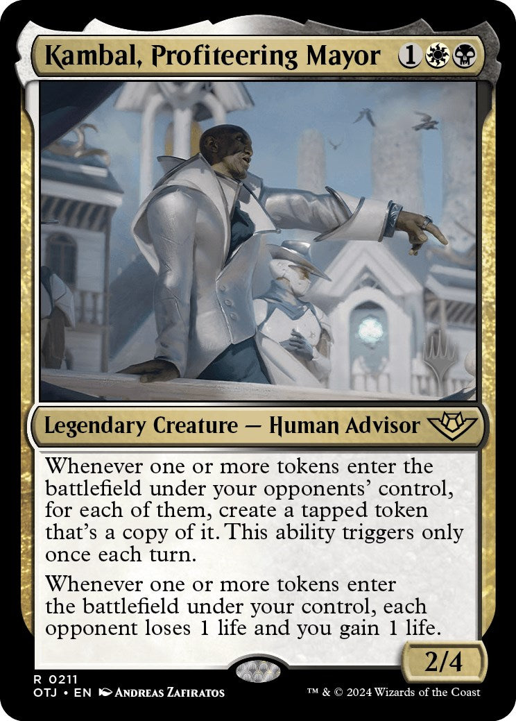 Kambal, Profiteering Mayor (Promo Pack) [Outlaws of Thunder Junction Promos] | Tabernacle Games