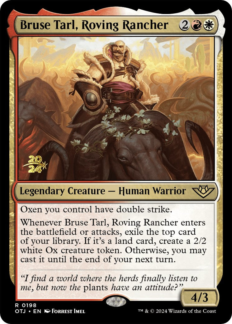 Bruse Tarl, Roving Rancher [Outlaws of Thunder Junction Prerelease Promos] | Tabernacle Games