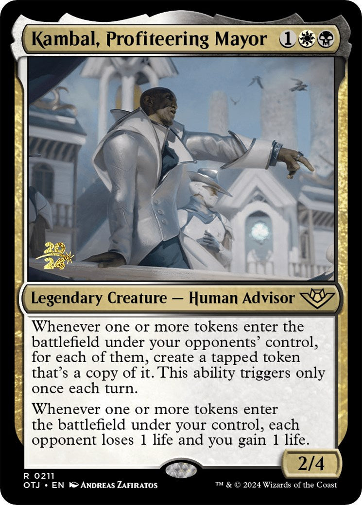 Kambal, Profiteering Mayor [Outlaws of Thunder Junction Prerelease Promos] | Tabernacle Games