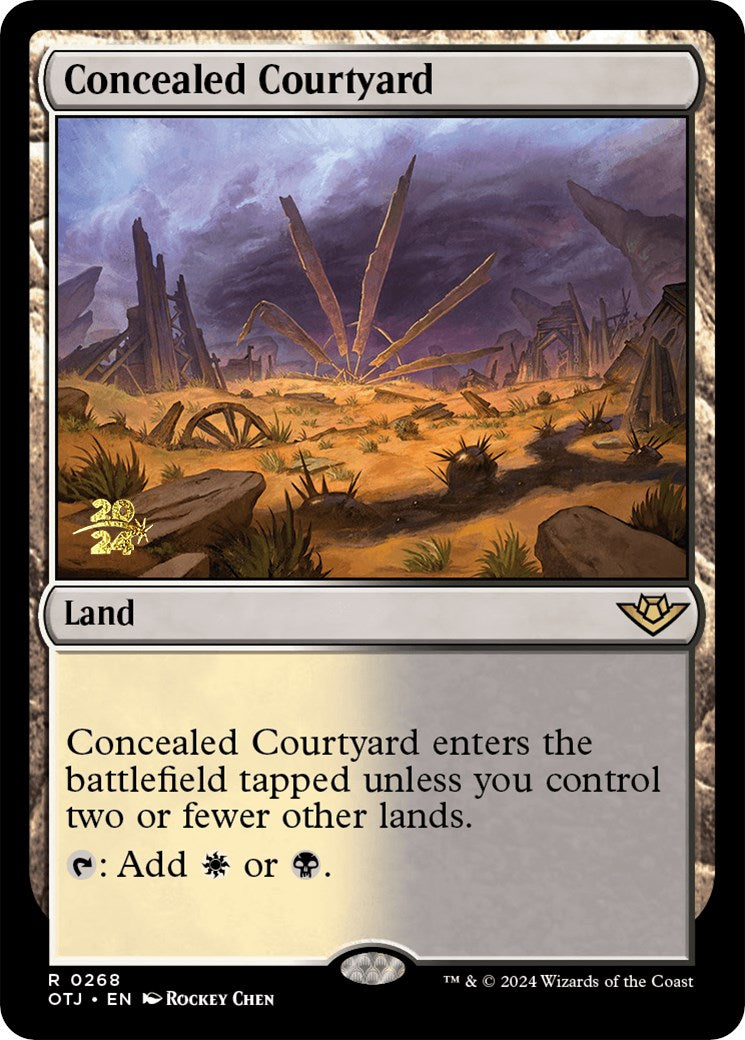 Concealed Courtyard (OTJ) [Outlaws of Thunder Junction Prerelease Promos] | Tabernacle Games