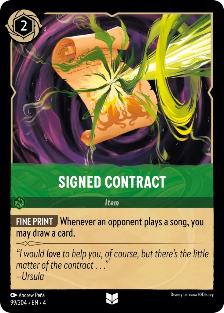 Signed Contract (99/204) [Ursula's Return] | Tabernacle Games