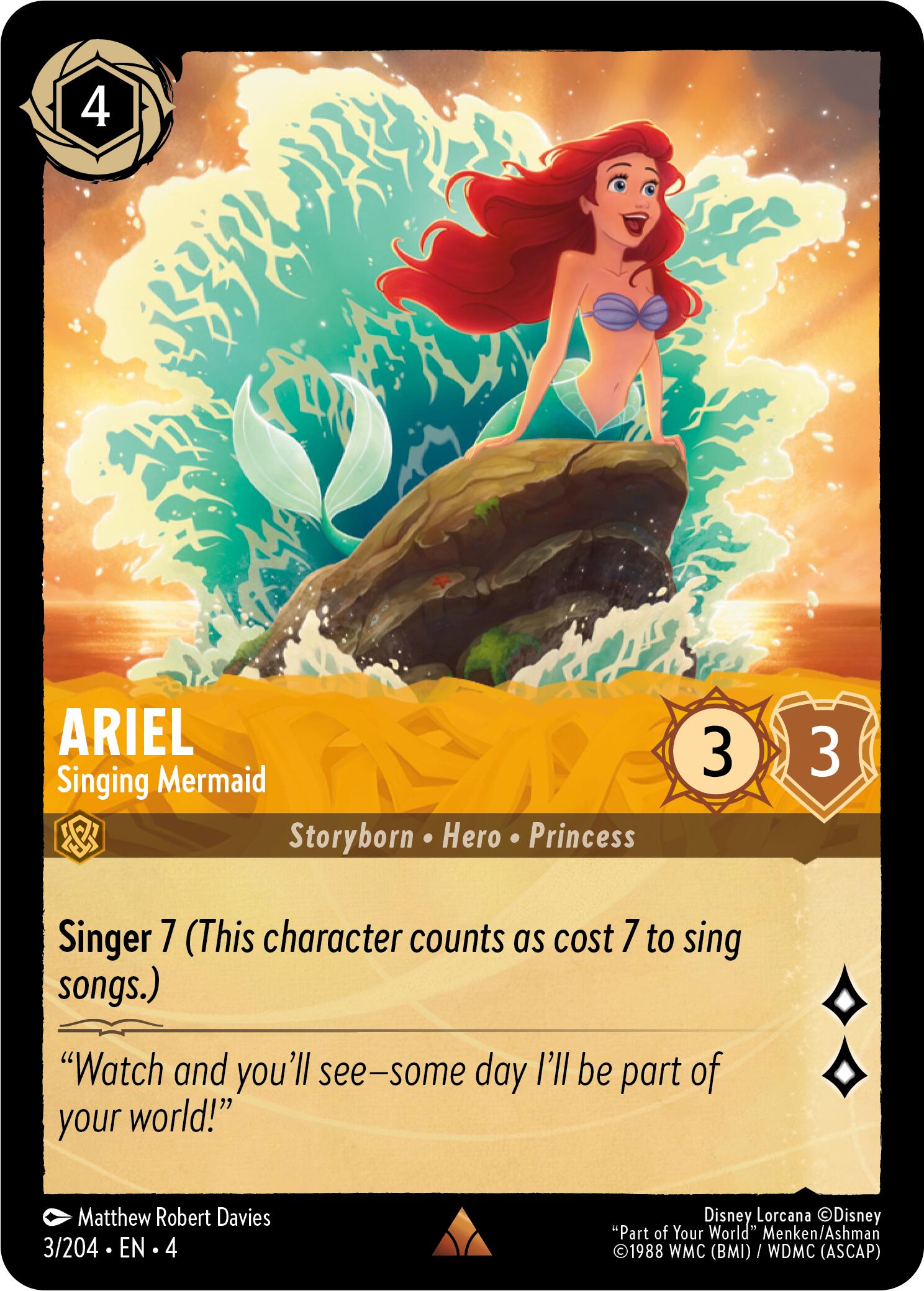 Ariel - Singing Mermaid (3/204) [Ursula's Return] | Tabernacle Games