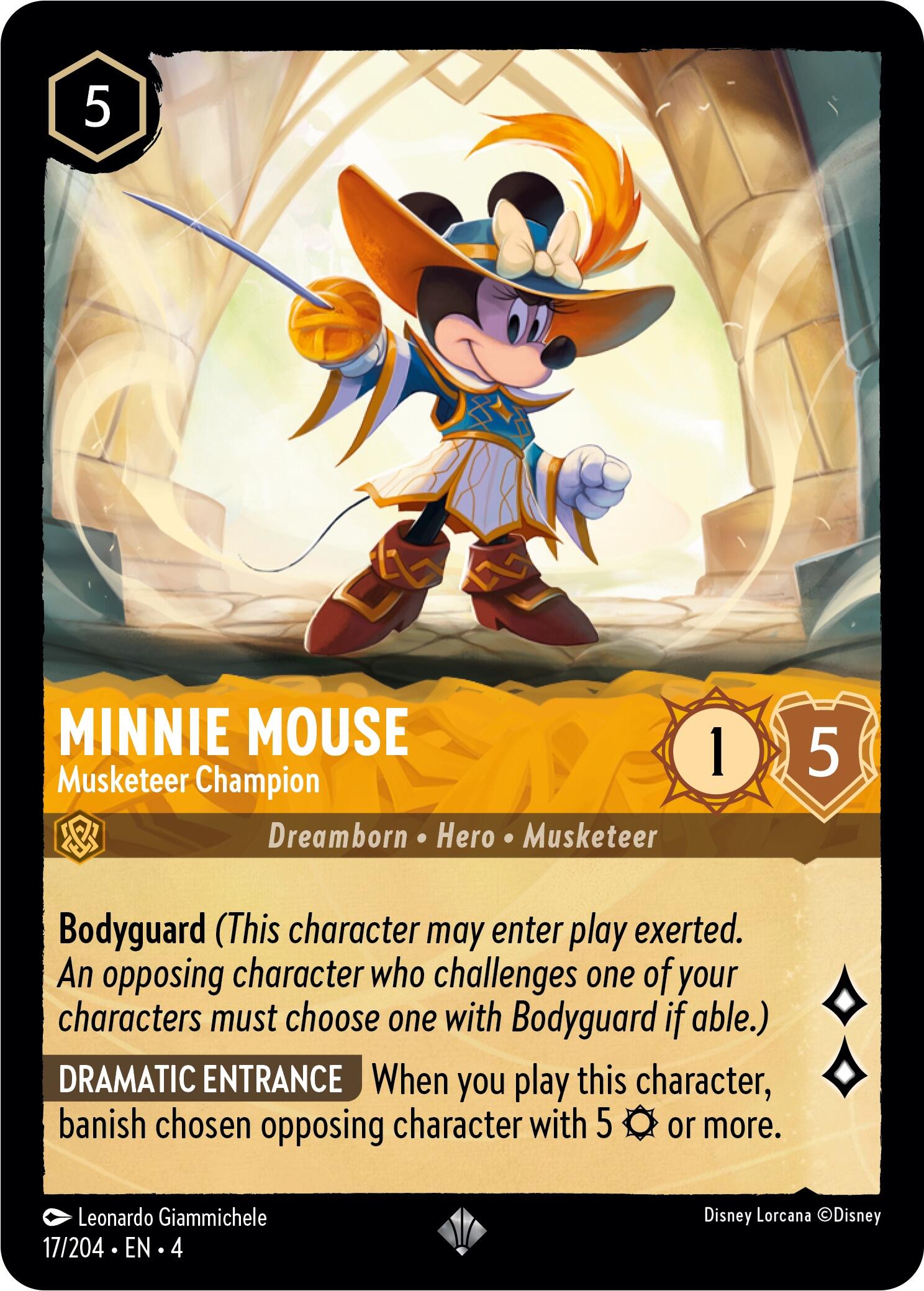 Minnie Mouse - Musketeer Champion (17/204) [Ursula's Return] | Tabernacle Games