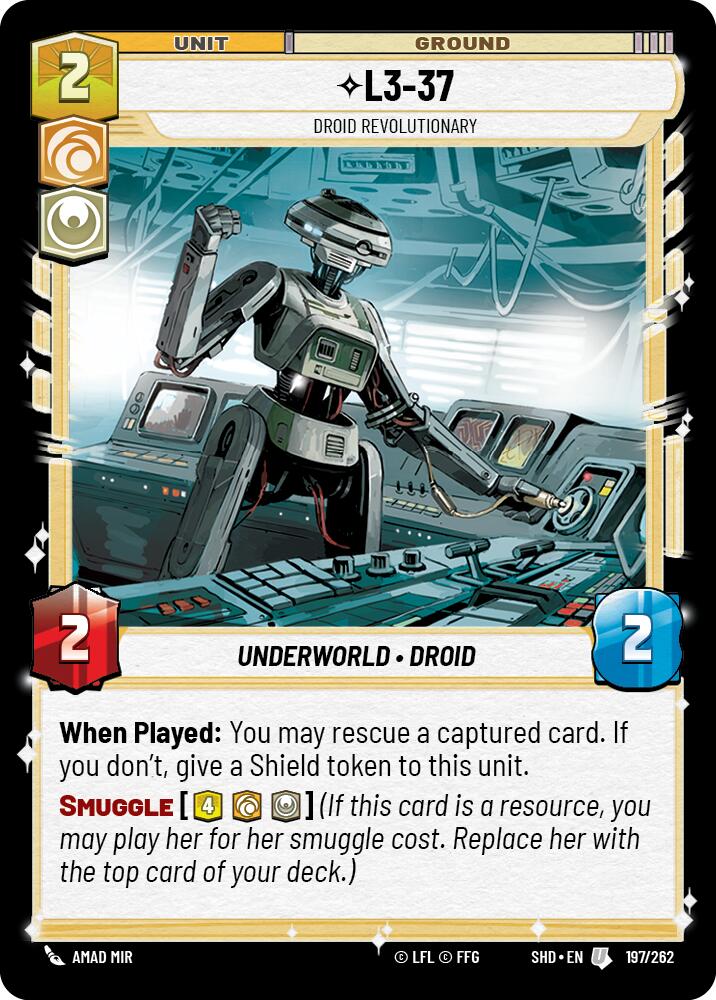 L3-37 - Droid Revolutionary (197/262) [Shadows of the Galaxy] | Tabernacle Games