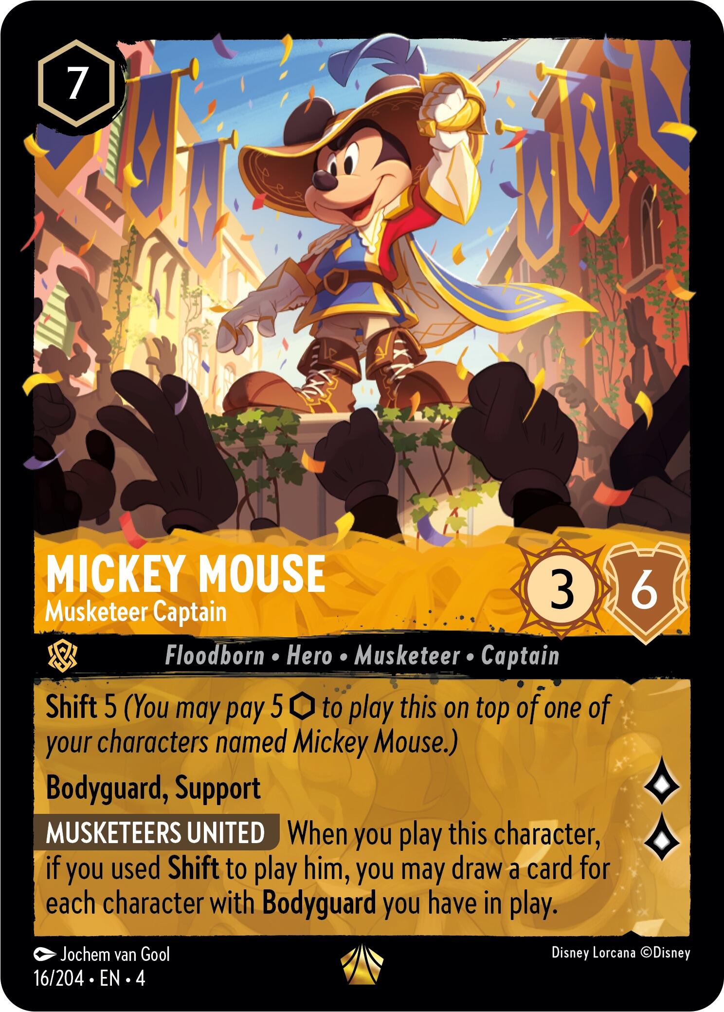 Mickey Mouse - Musketeer Captain (16/204) [Ursula's Return] | Tabernacle Games