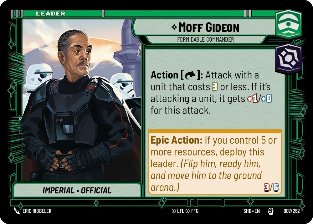 Moff Gideon - Formidable Commander (007/262) [Shadows of the Galaxy] | Tabernacle Games