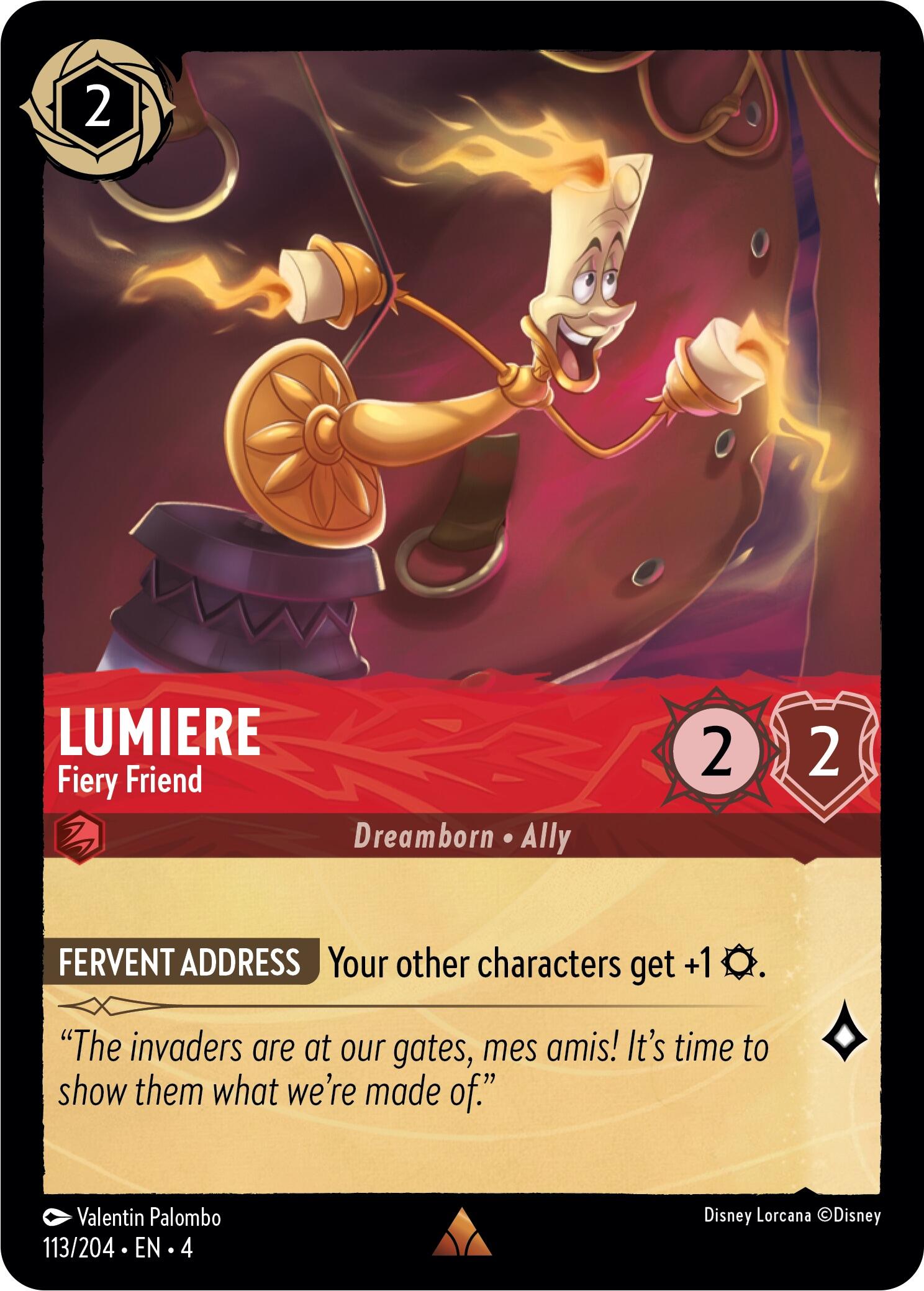 Lumiere - Fiery Friend (113/204) [Ursula's Return] | Tabernacle Games