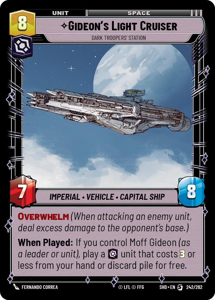 Gideon's Light Cruiser - Dark Troopers' Station (242/262) [Shadows of the Galaxy] | Tabernacle Games