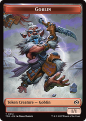 Goblin // Warrior Double-Sided Token [Tarkir: Dragonstorm Tokens] | Tabernacle Games