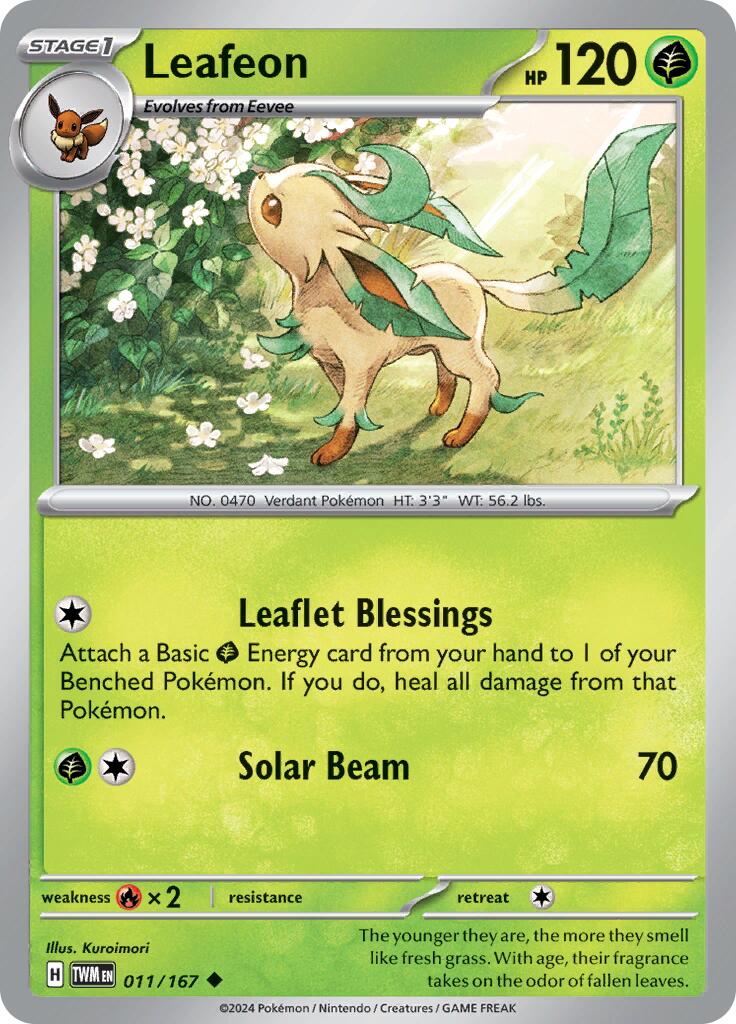 Leafeon (011/167) [Scarlet & Violet: Twilight Masquerade] | Tabernacle Games