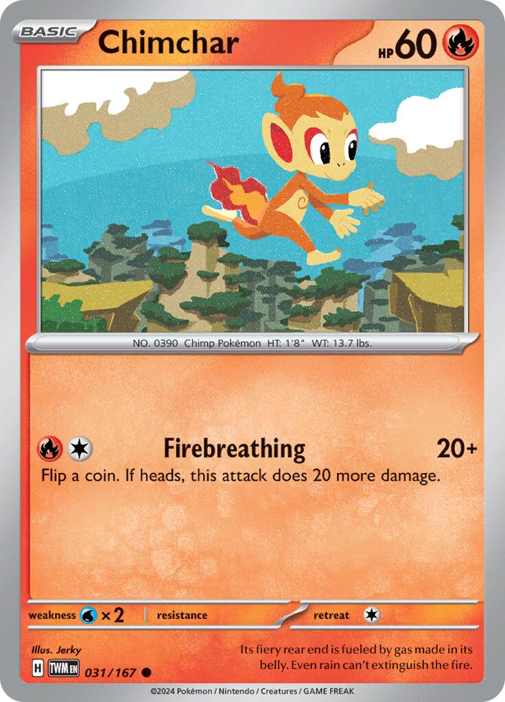 Chimchar (031/167) [Scarlet & Violet: Twilight Masquerade] | Tabernacle Games