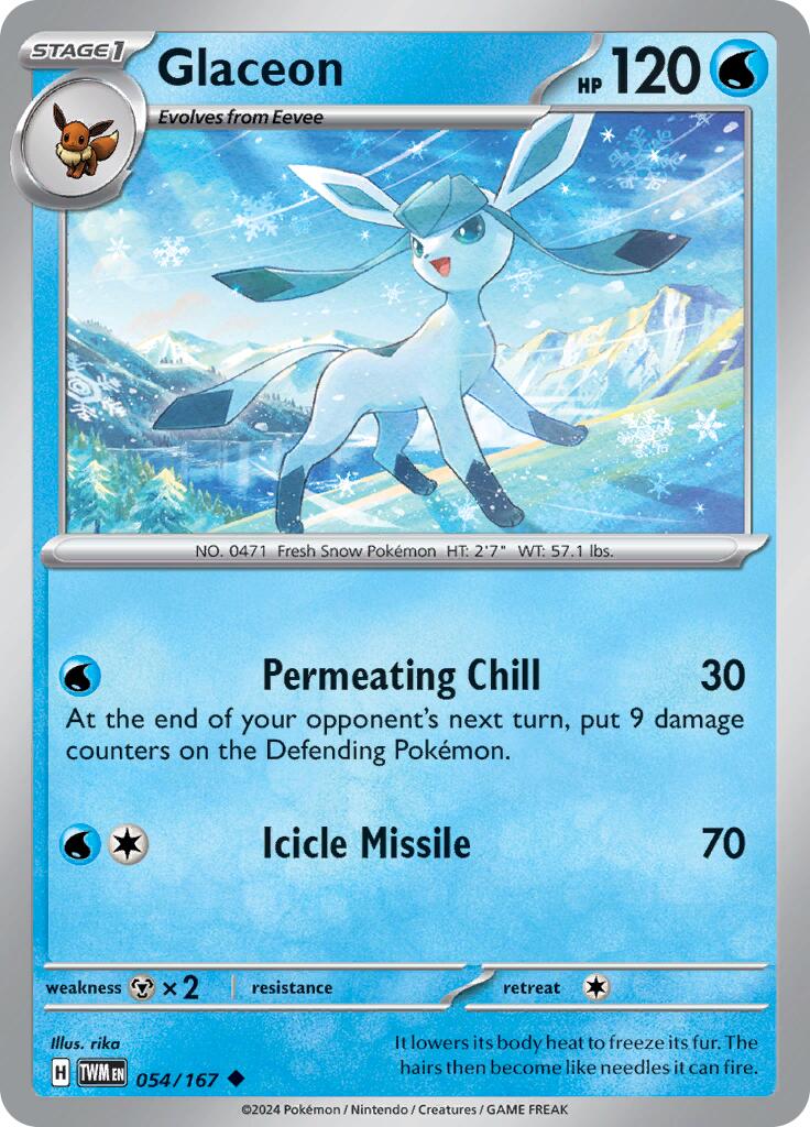Glaceon (054/167) [Scarlet & Violet: Twilight Masquerade] | Tabernacle Games