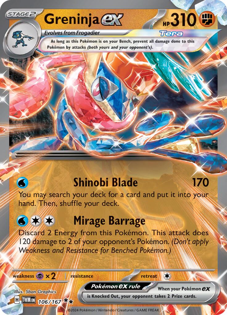 Greninja ex (106/167) [Scarlet & Violet: Twilight Masquerade] | Tabernacle Games