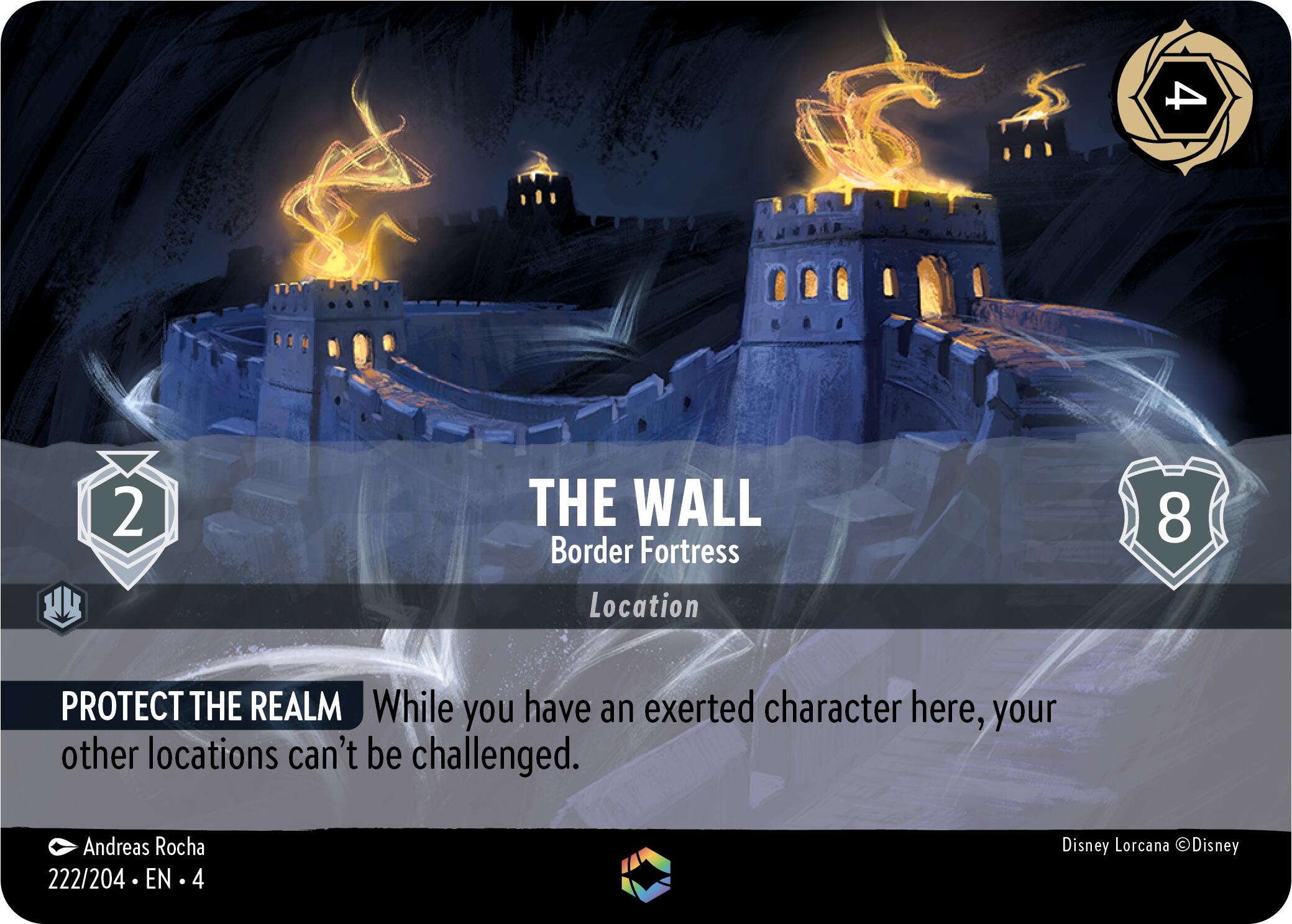 The Wall - Border Fortress (Enchanted) (222/204) [Ursula's Return] | Tabernacle Games