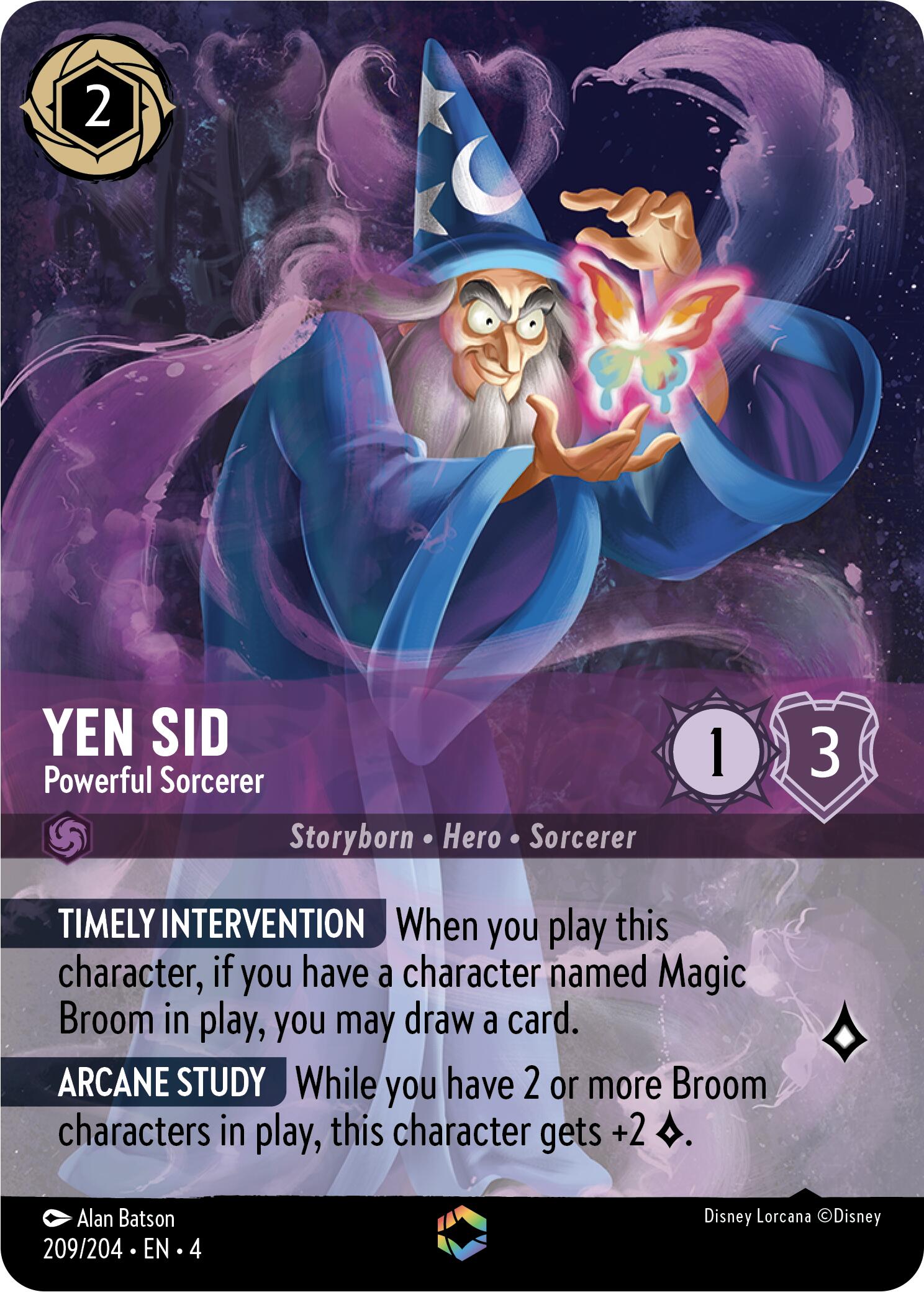 Yen Sid - Powerful Sorcerer (Enchanted) (209/204) [Ursula's Return] | Tabernacle Games