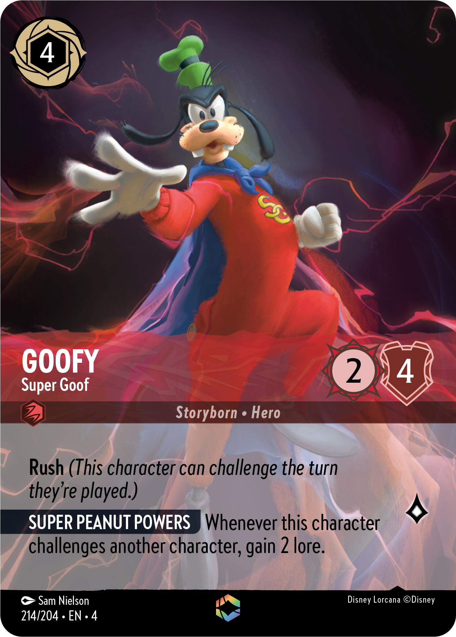 Goofy - Super Goof (Enchanted) (214/204) [Ursula's Return] | Tabernacle Games