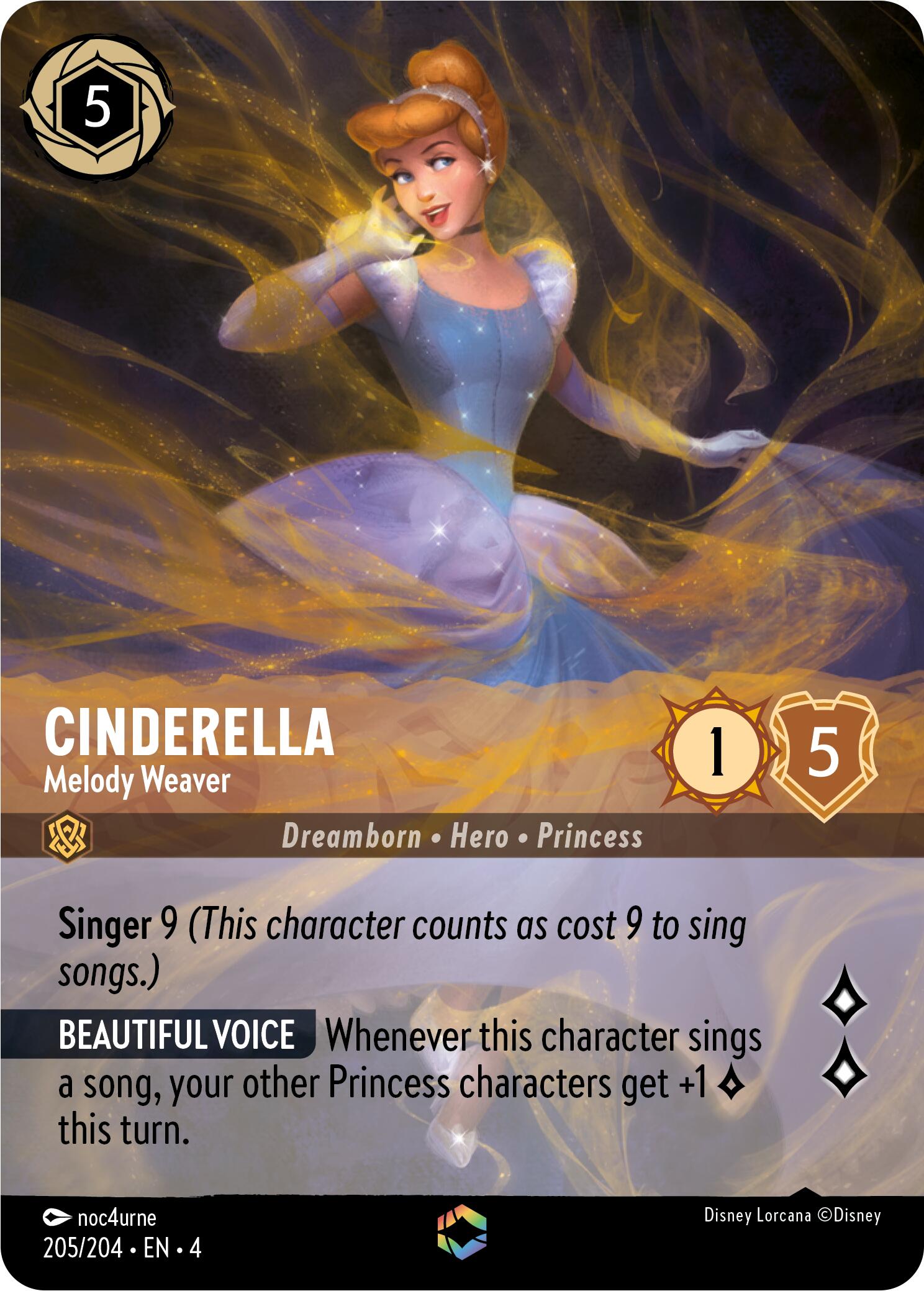 Cinderella - Melody Weaver (Enchanted) (205/204) [Ursula's Return] | Tabernacle Games