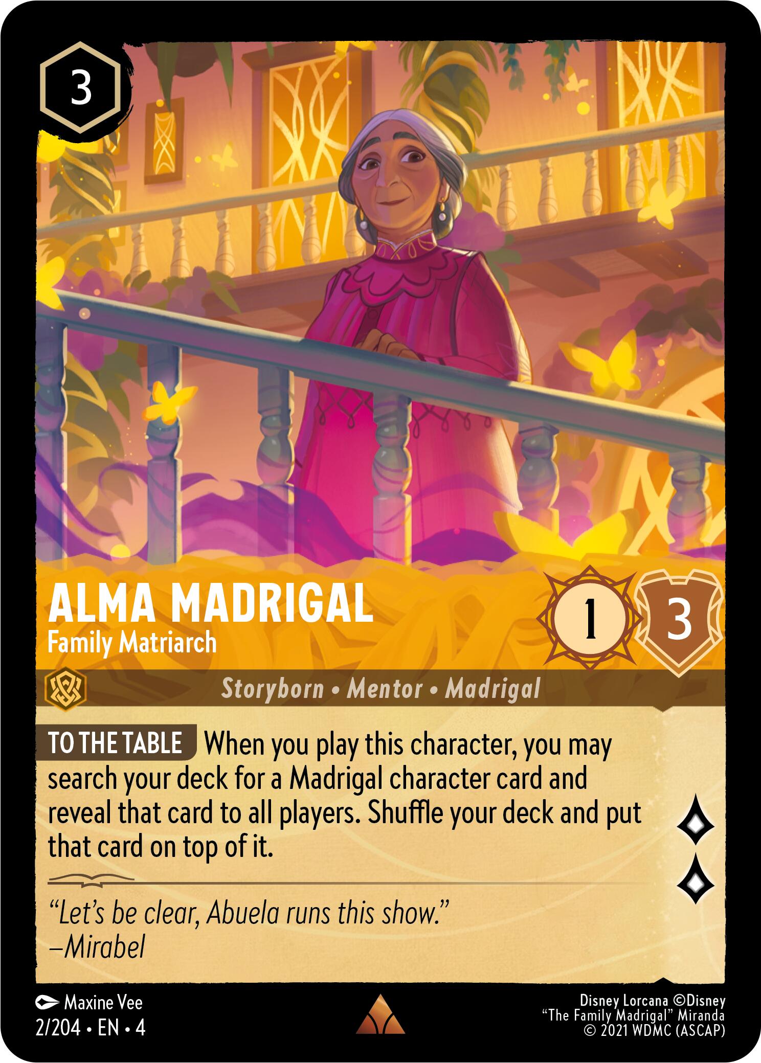 Alma Madrigal - Family Matriarch (2/204) [Ursula's Return] | Tabernacle Games