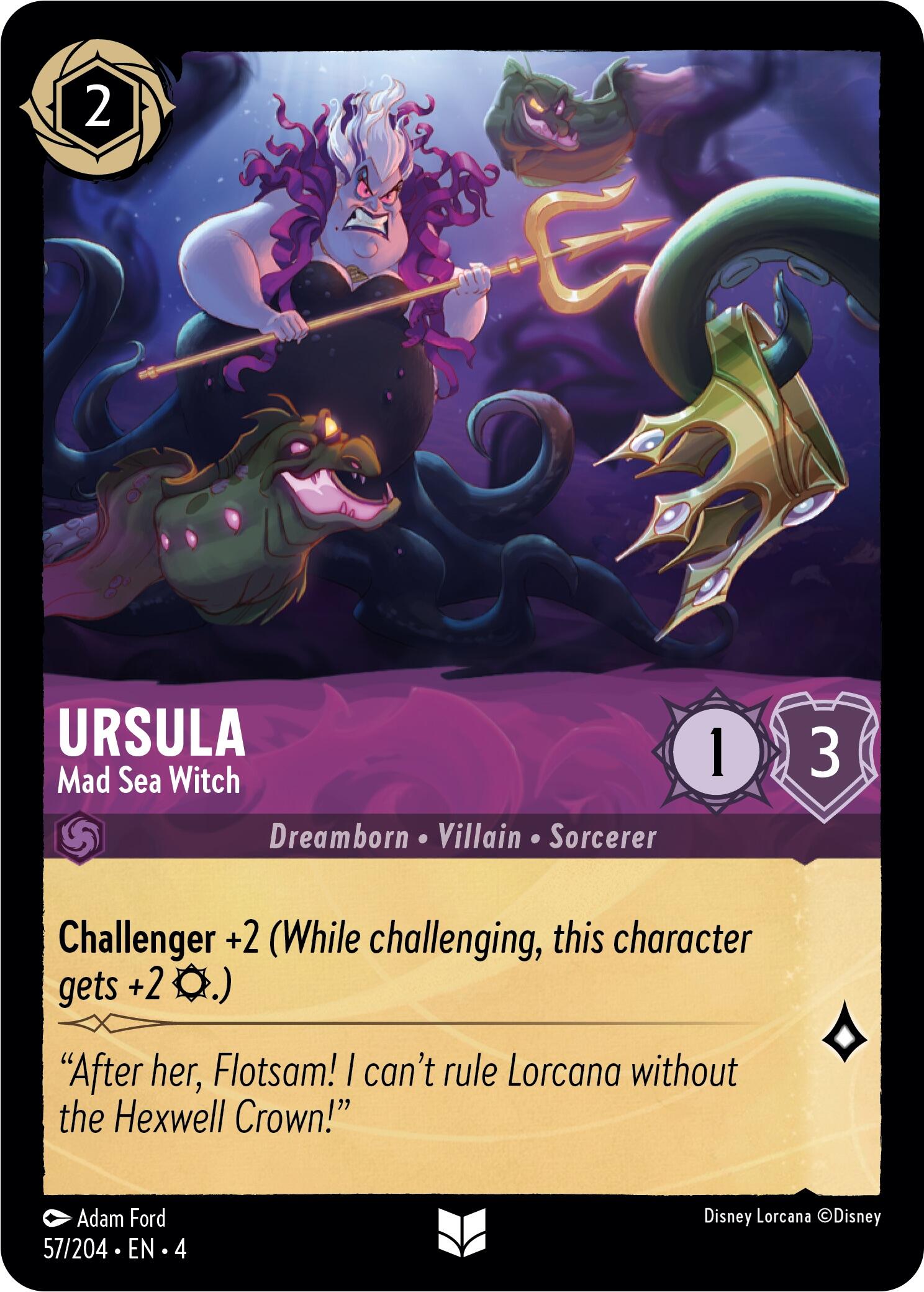 Ursula - Mad Sea Witch (57/204) [Ursula's Return] | Tabernacle Games