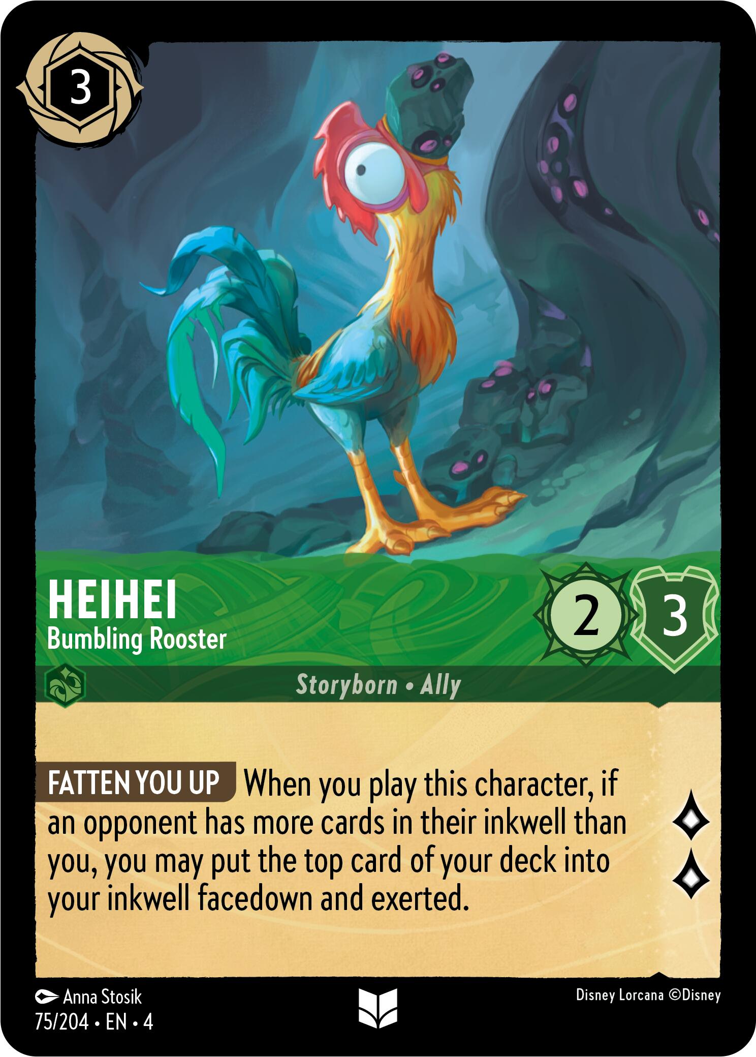 Heihei - Bumbling Rooster (75/204) [Ursula's Return] | Tabernacle Games