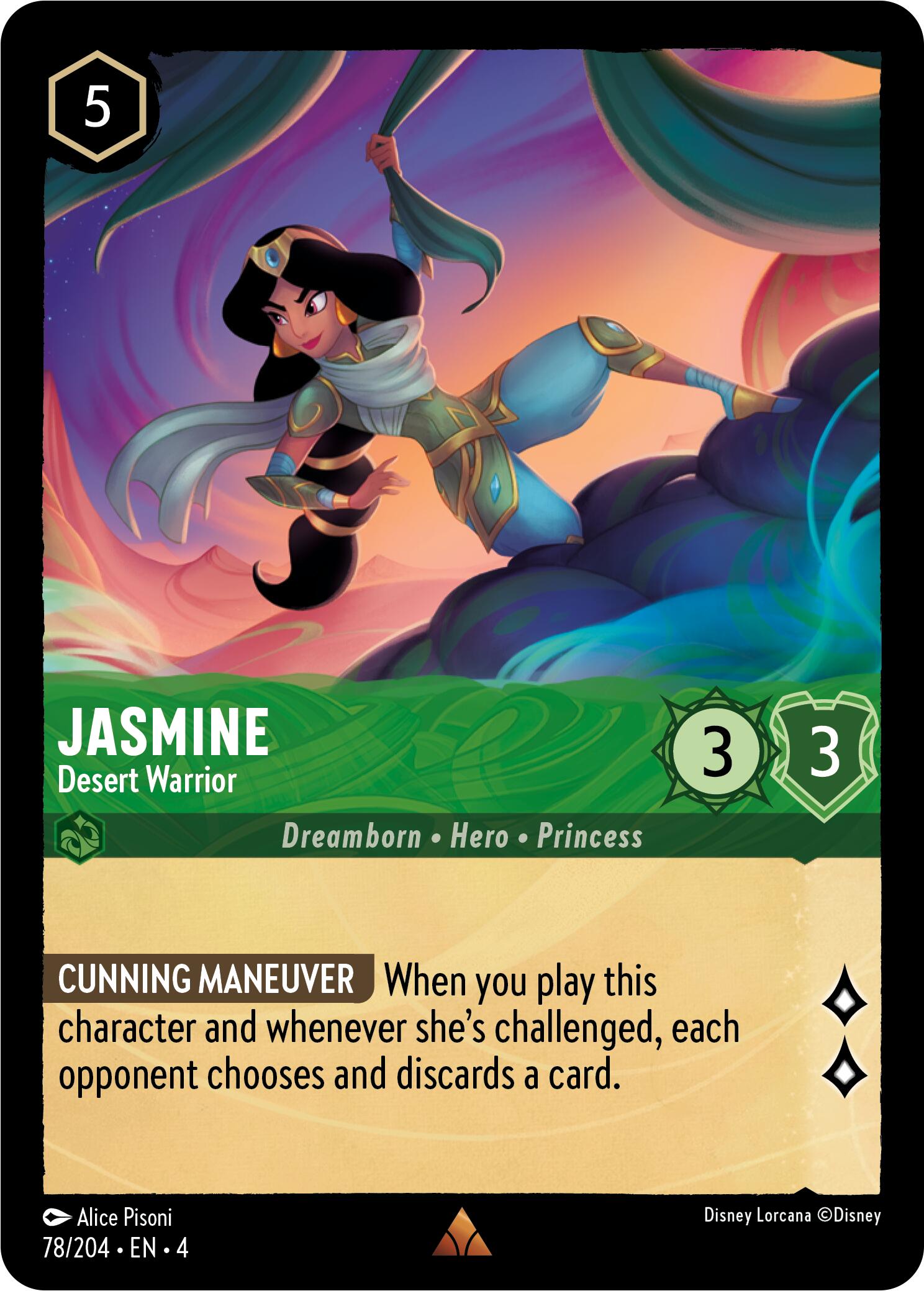 Jasmine - Desert Warrior (78/204) [Ursula's Return] | Tabernacle Games