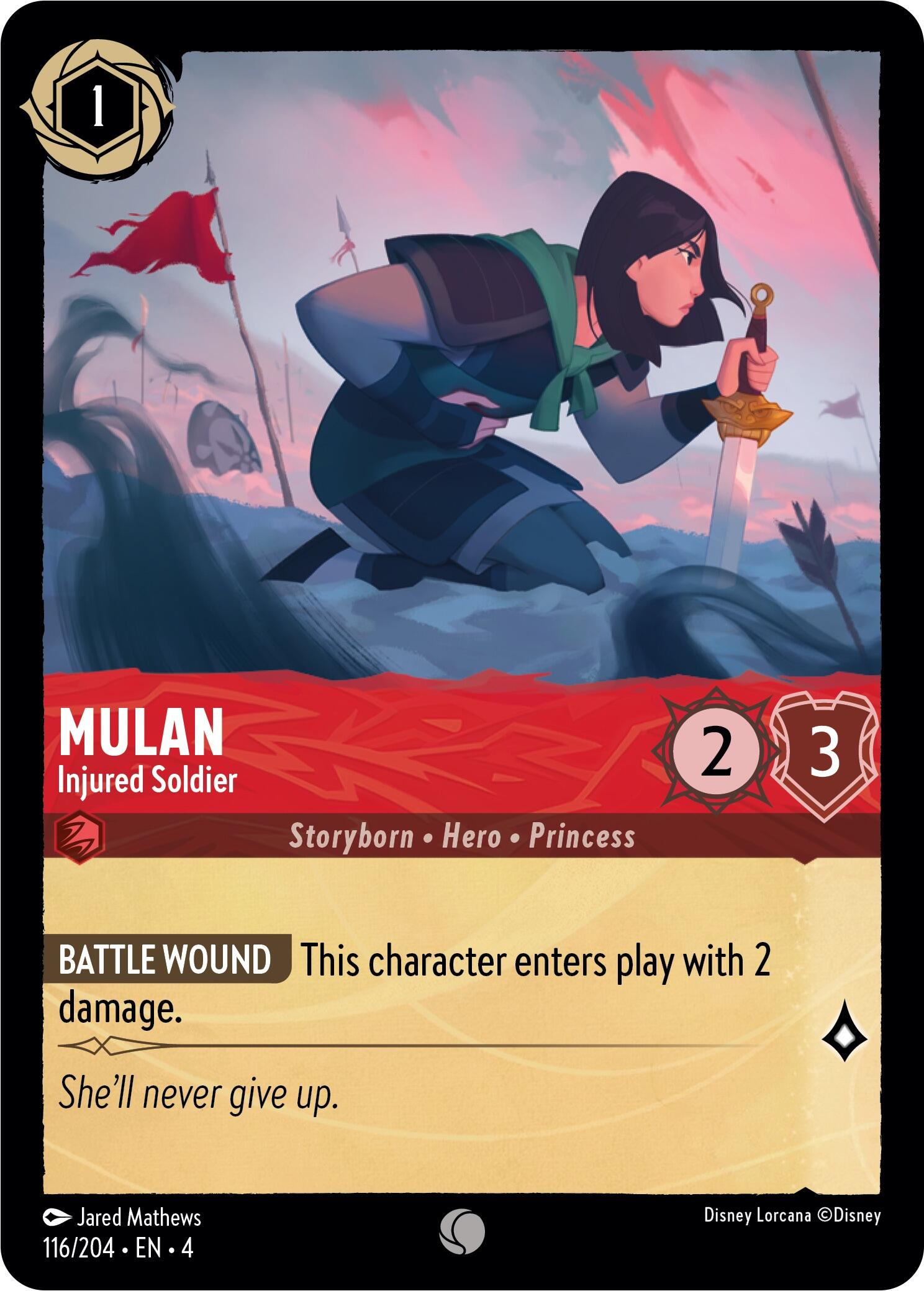 Mulan - Injured Soldier (116/204) [Ursula's Return] | Tabernacle Games