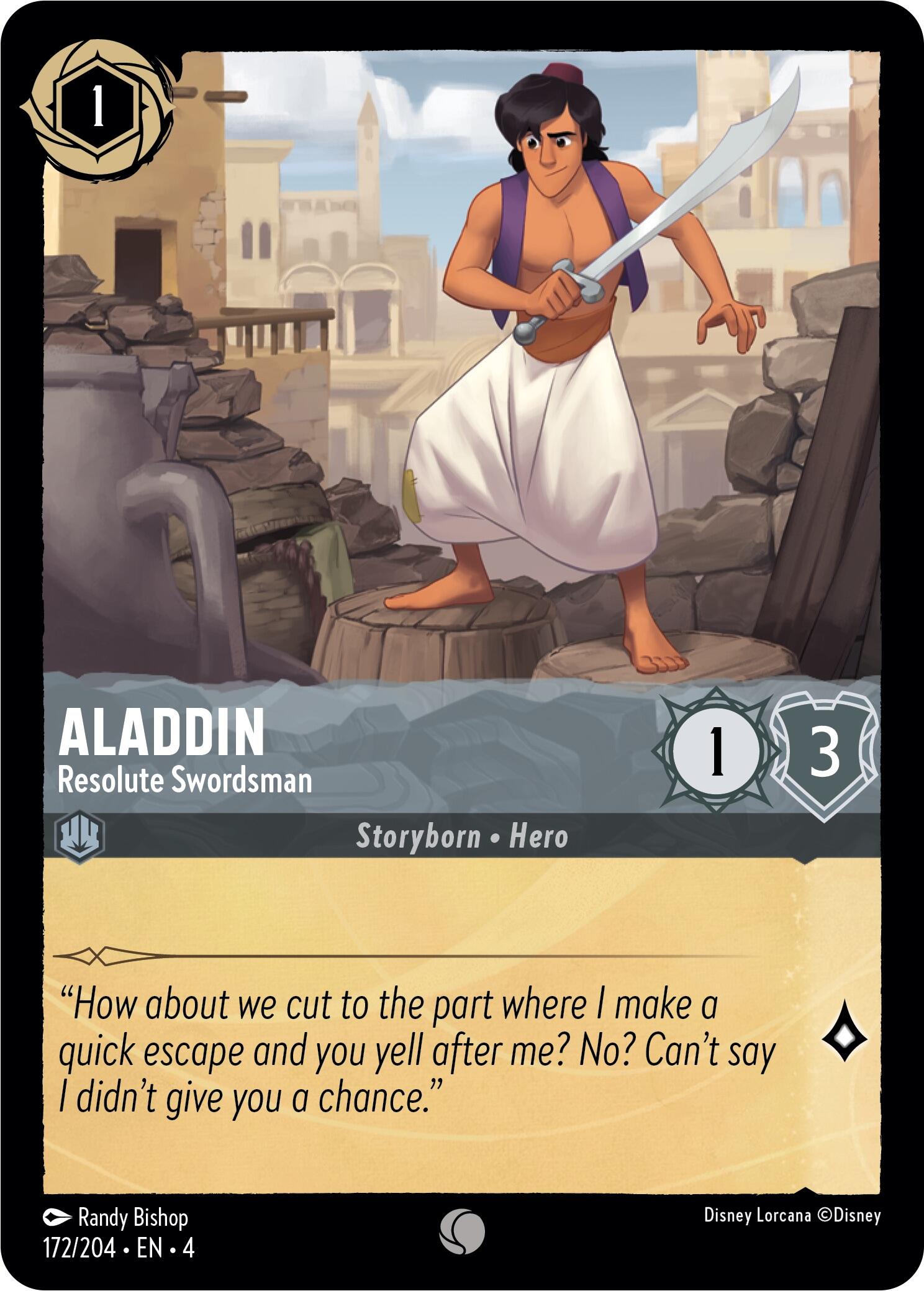 Aladdin - Resolute Swordsman (172/204) [Ursula's Return] | Tabernacle Games