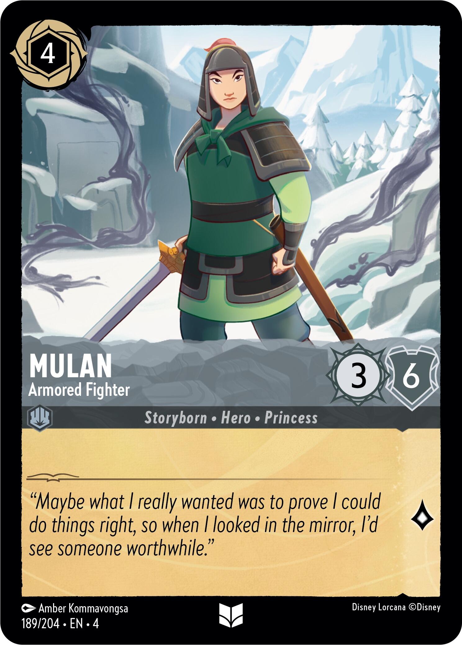 Mulan - Armored Fighter (189/204) [Ursula's Return] | Tabernacle Games