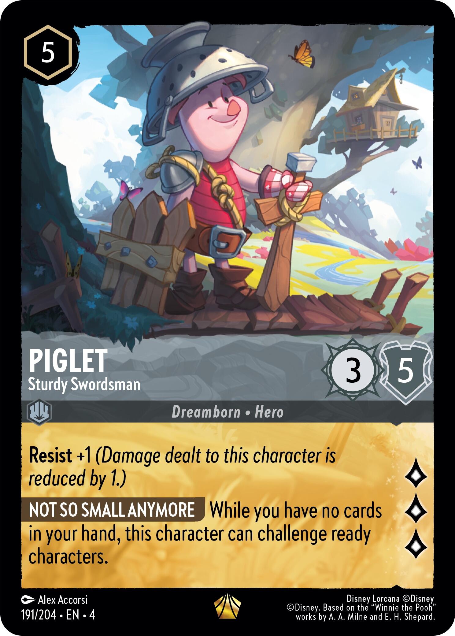 Piglet - Sturdy Swordsman (191/204) [Ursula's Return] | Tabernacle Games